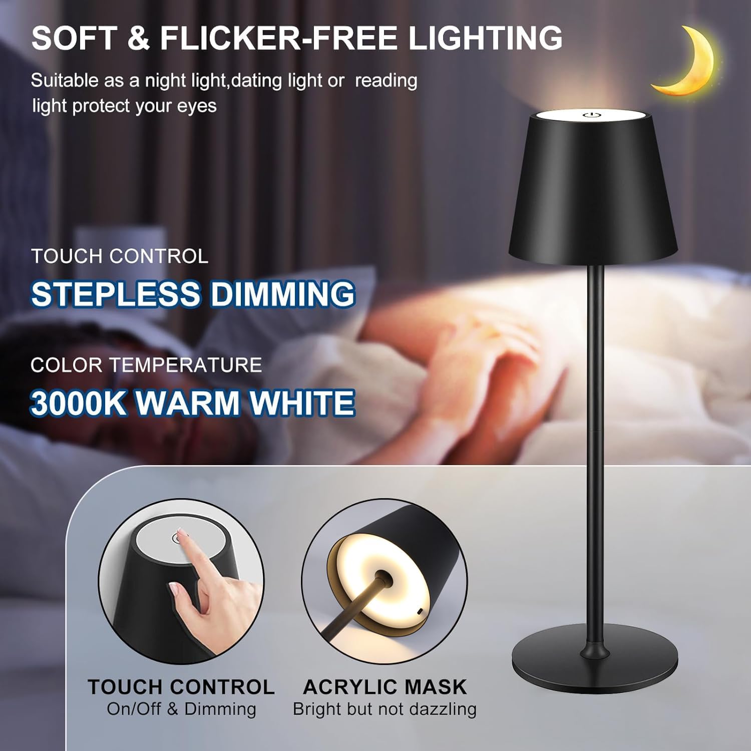 Elegant Rechargeable LED Table Lamps
